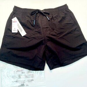 32 Degrees Cool Men's Size "Small" 6 - Inch Swim Shorts - Black/Gray